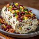 Pineapple Cranberry Holiday Cheese Log1