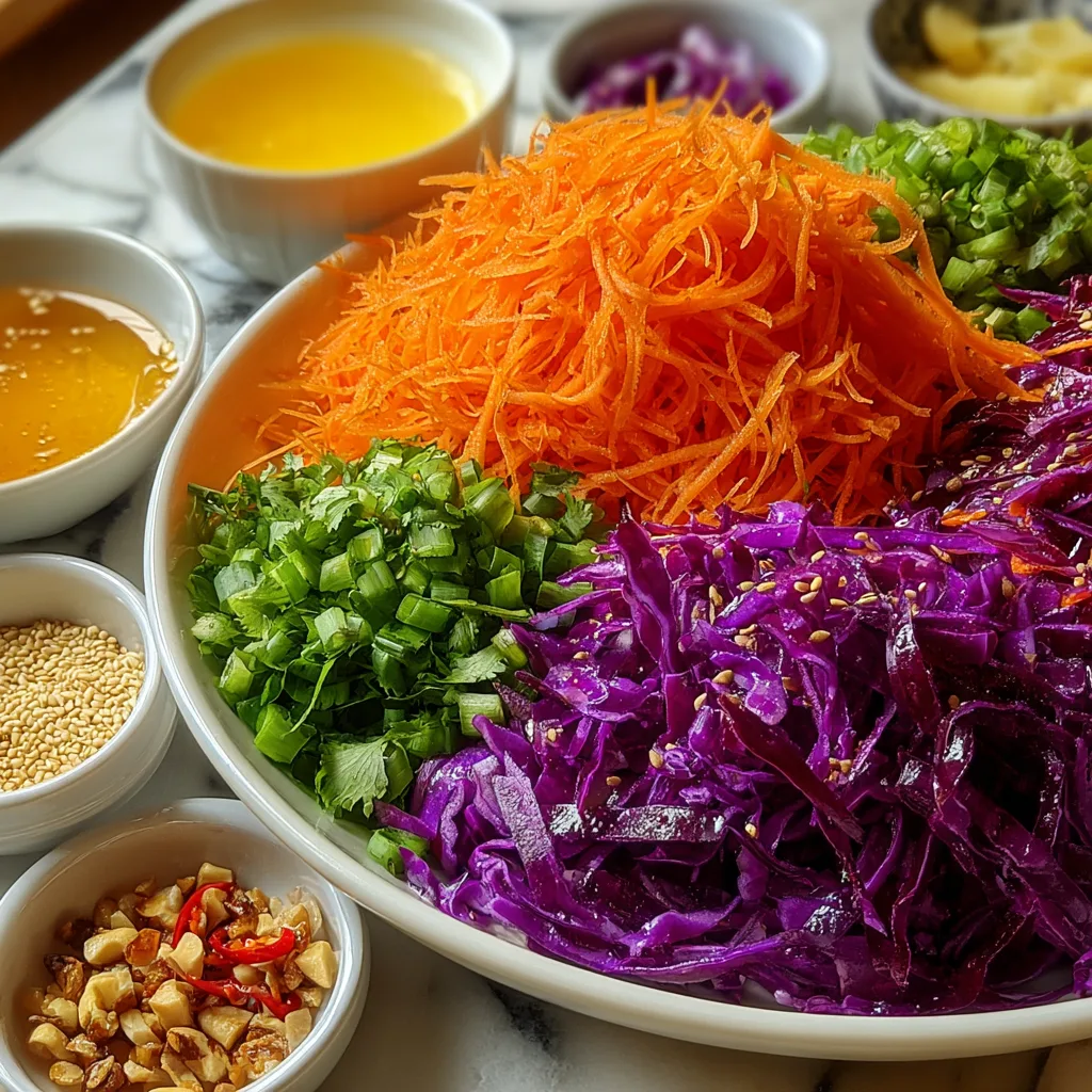 Citrus Ginger Carrot Slaw 5 iridak close up shot 45 degree angle of ingredients for citru 5edfa2b0 092e 4f72 98a7 31db28822488 2