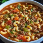 Beef Tomato Macaroni Soup 1