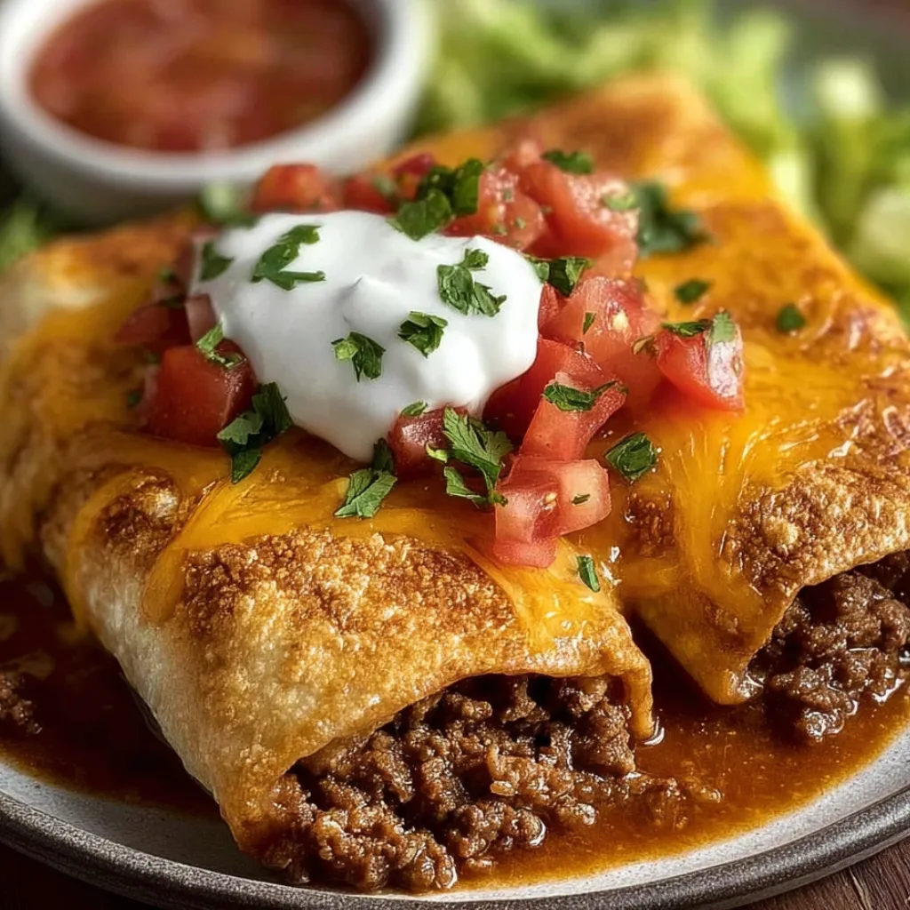 Beef and Cheese Chimichangas 1