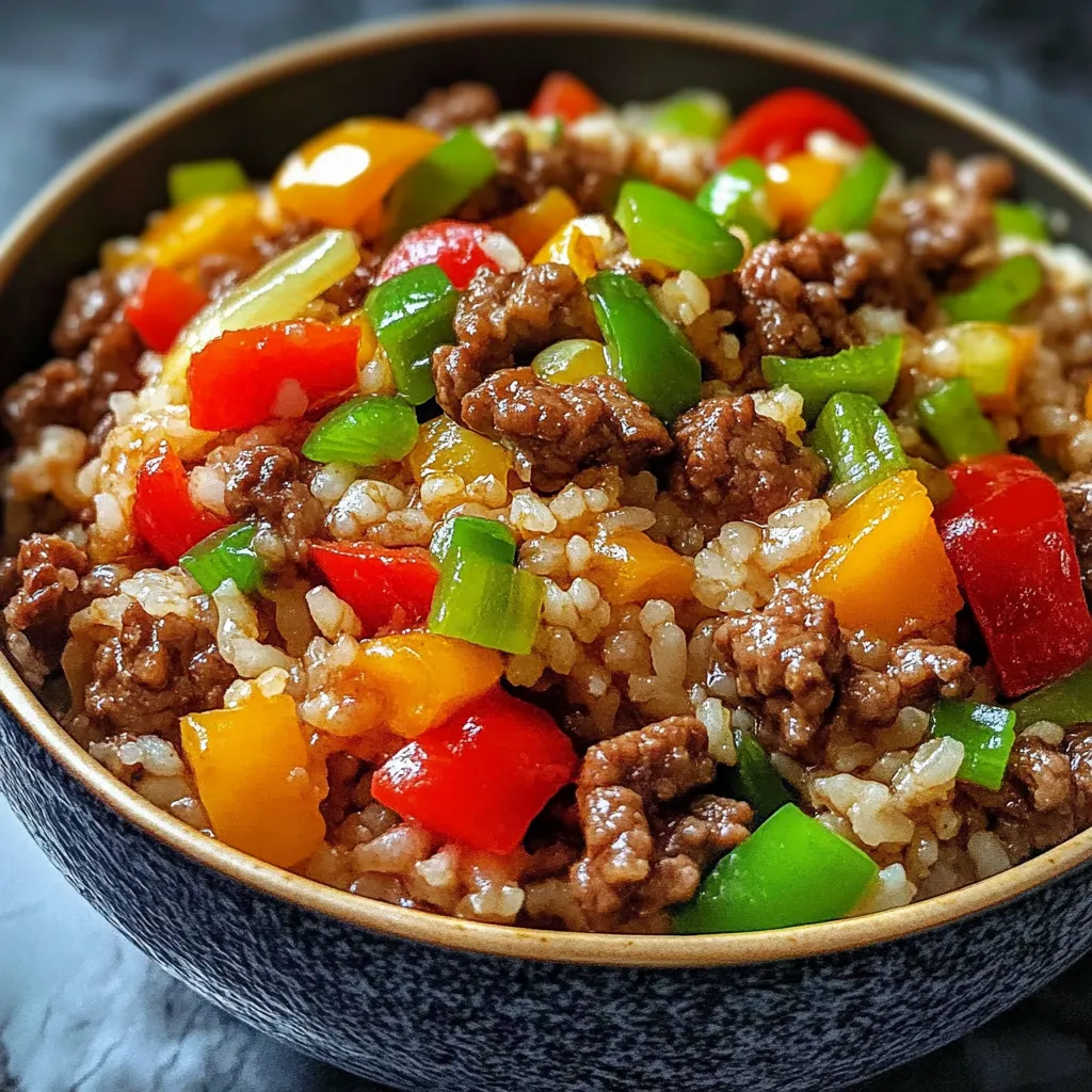 Beef and Pepper Rice Bowl 11