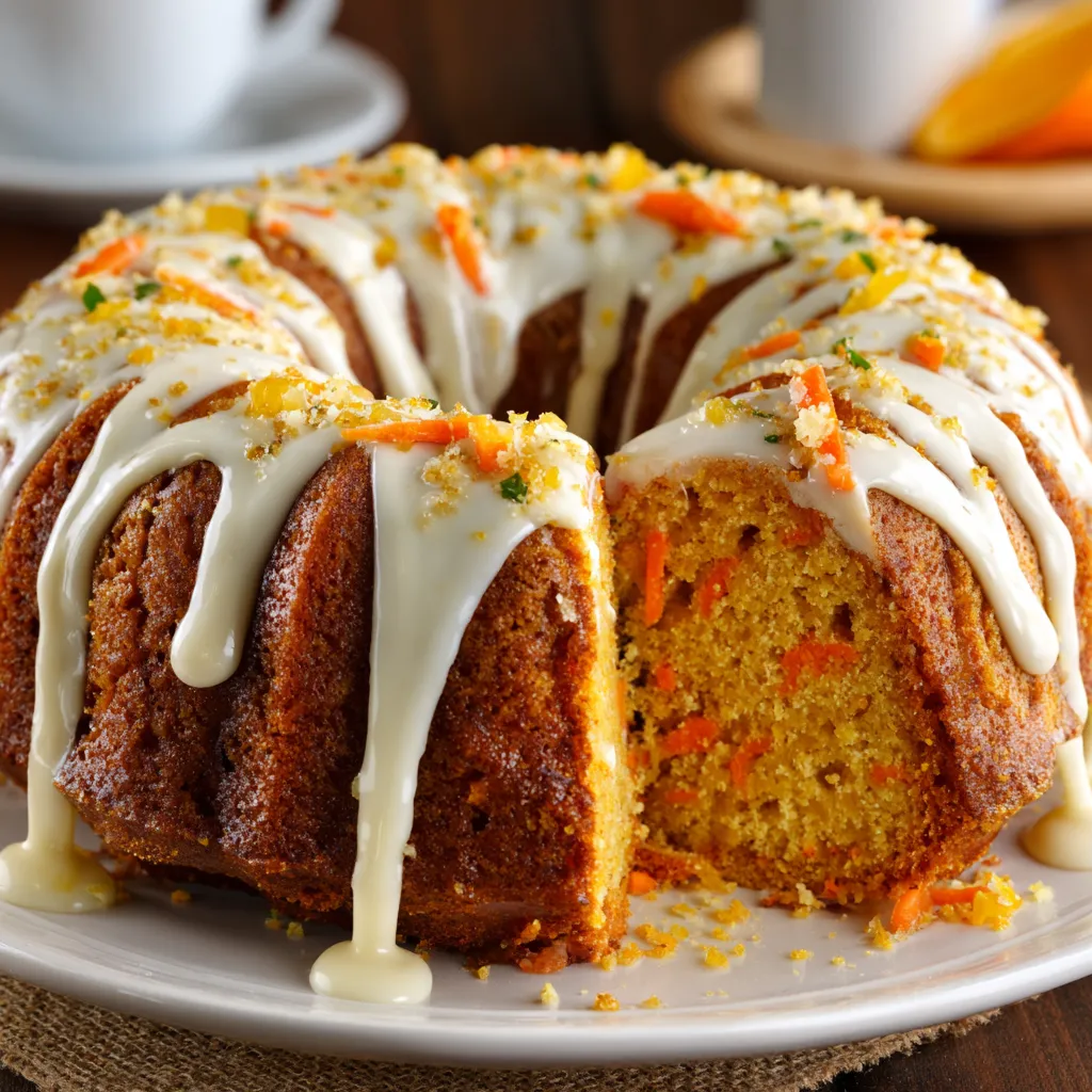 Carrot Pound Cake with Cream Cheese Glaze 1