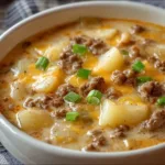 Cheesy Hamburger Potato Soup 1