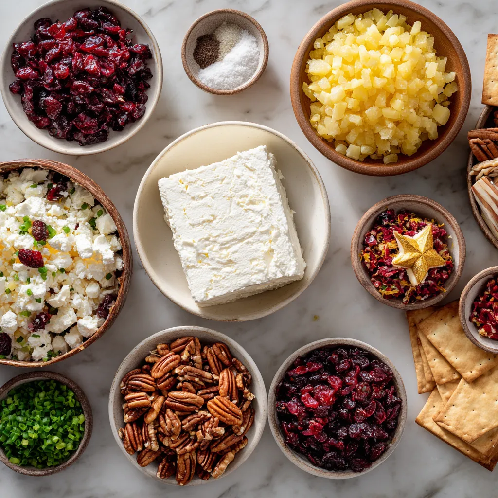 Christmas Cranberry Pecan Cheese Ball Tree 2
