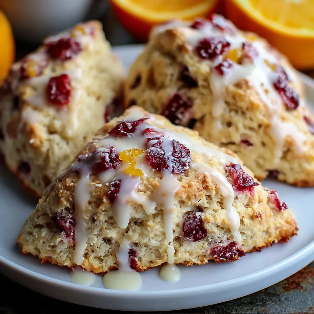 Cranberry Orange Sour Cream Scones 1