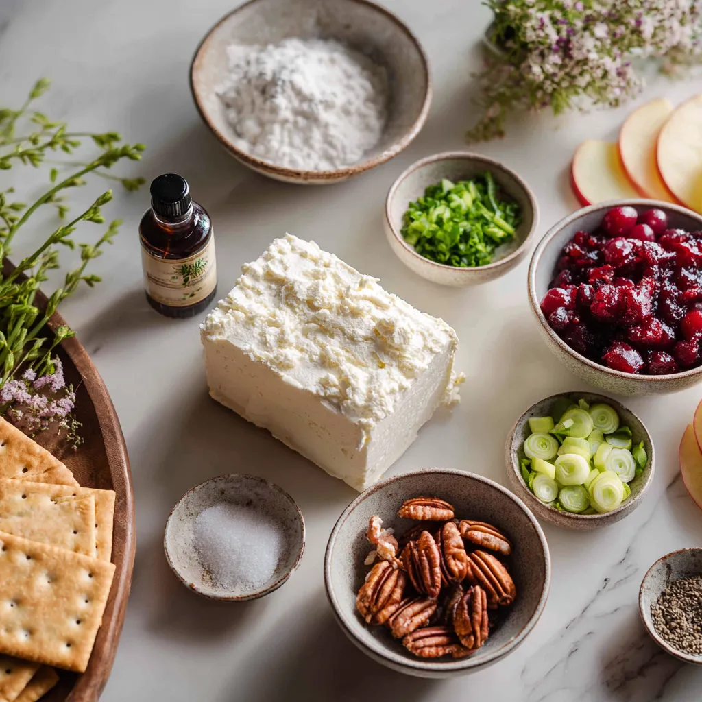 Cranberry Pecan Snowflake Cream Cheese Dip 2