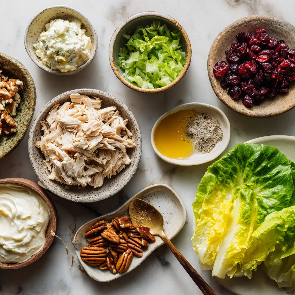 Festive Cranberry Pecan Chicken Salad Lettuce Boats 2