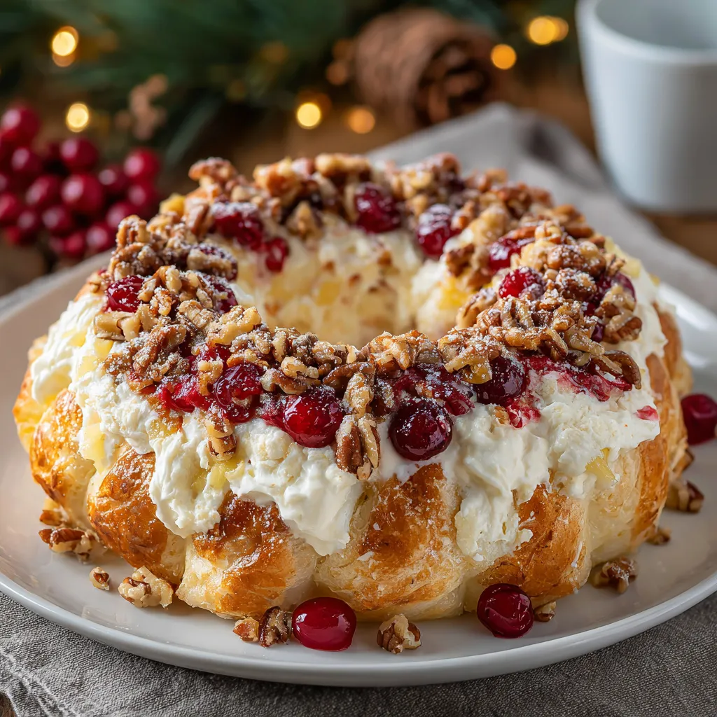 Holiday Pineapple Cherry Cream Cheese Ring 1