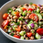 Lucky Black Eyed Pea Salad with Lemon Dressing 1