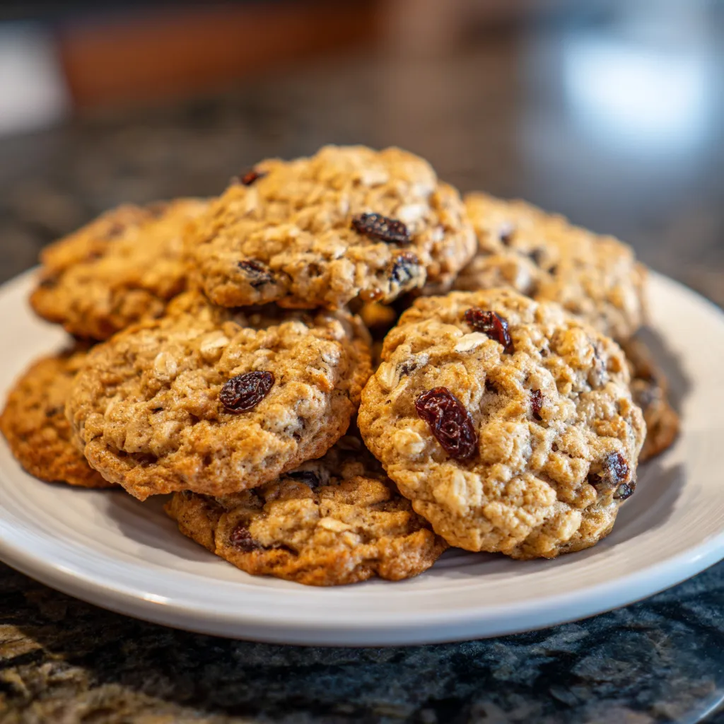 Made oatmeal raisin cookies 1