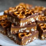No Bake Caramel Pretzel Crack Bars 1