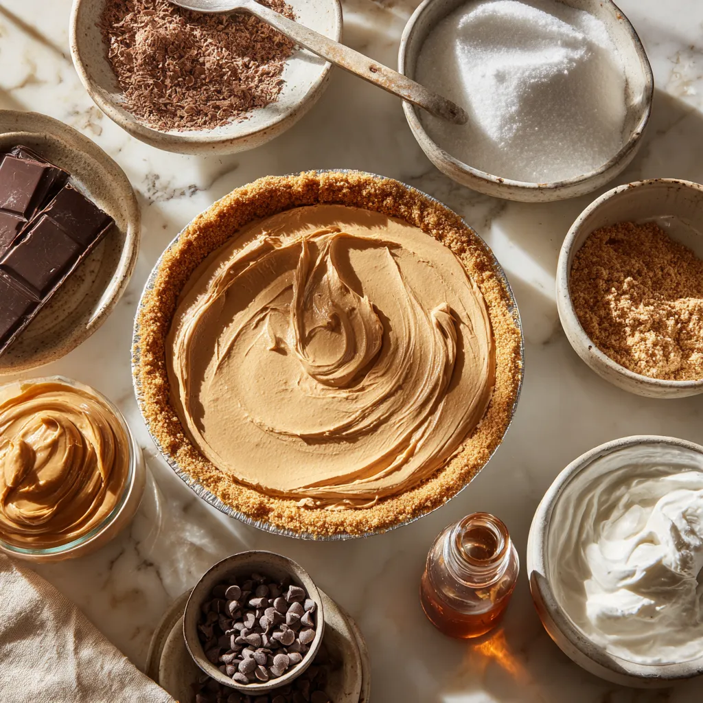 No Bake Chocolate Peanut Butter Cream Pie 2