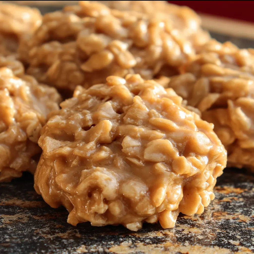 PEANUT BUTTER NO BAKE COOKIES 1