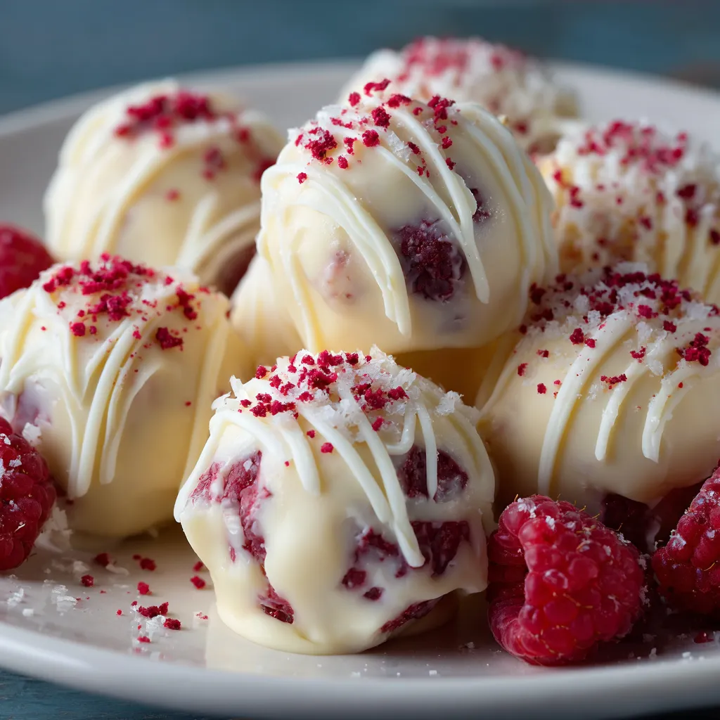 White Chocolate Raspberry Cheesecake Balls 1
