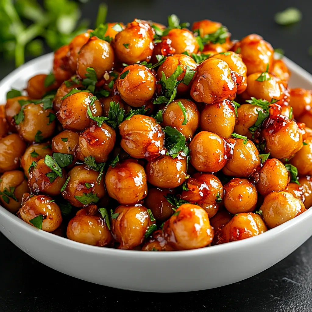 Sweet and Spicy Maple Glazed Chickpea Bites 1