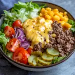 Easy Savory Smash Burger Bowl 1